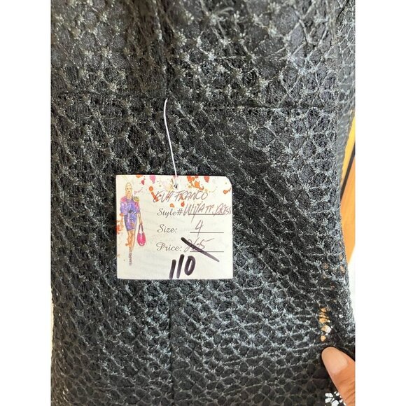 NWT Eva Franco Women’s Black Illusion Top Cocktail Dress, Size 4 MSRP $265 - Picture 4 of 14